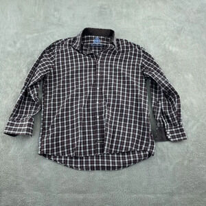 English Laundry Mens Plaid Long Sleeve Button-Up Shirt 17.5 3484